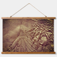 Papillon Sculpté En Art Brown Nature