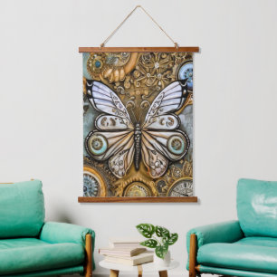 Tapisserie Suspendue Papillon vapeur