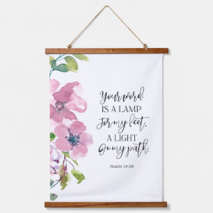 Tapisserie Suspendue Paroi de la Bible rose florale