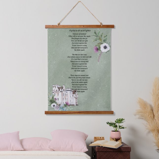 Tapisserie Suspendue Paroles de Fleur d'Écosse (Chambre à coucher)