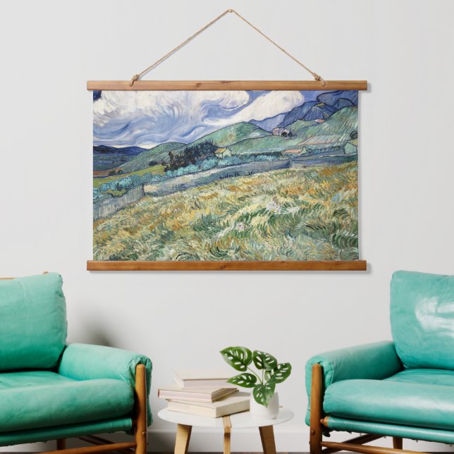 Tapisserie Suspendue Paysage de Saint-Rémy par Vincent Van Gogh (Salon)