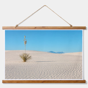 Tapisserie Suspendue Paysage désertique de sables blancs et yucca solit