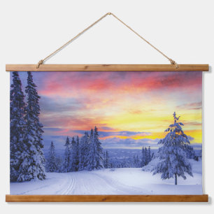 Tapisserie Suspendue Paysage hivernal