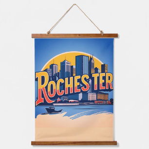 Tapisserie Suspendue Paysage urbain de Rochester, État de New York, Éta
