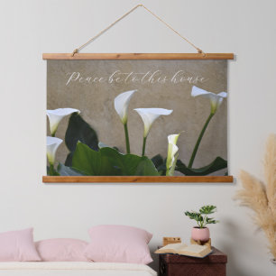 Tapisserie Suspendue Peace Be to This House Calla Lilies Floral