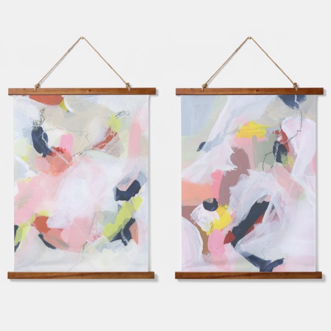 Tapisserie Suspendue Peinture Abstraite colorée (Double)