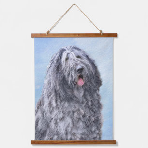 Tapisserie Suspendue Peinture Bergamasco Sheepdog - Chien original mign