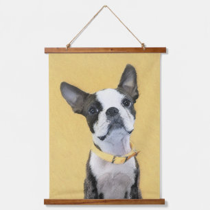Tapisserie Suspendue Peinture de Boston Terrier - Art de chien original