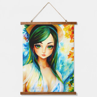Tapisserie Suspendue peinture de fille