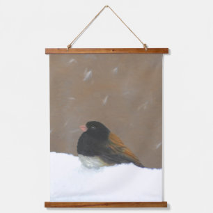 Tapisserie Suspendue Peinture de Junco Ardoisé - Art Original d'Oiseaux