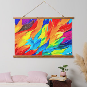 Tapisserie Suspendue Peinture expressionniste abstraite vibrante 