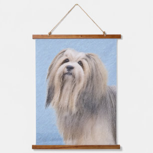 Tapisserie Suspendue Peinture Havanais (Argent) - Art de chien original