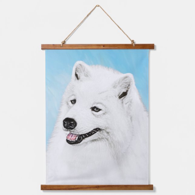Tapisserie Suspendue Peinture Samoyed - Cute Original Chien Art (Recto)