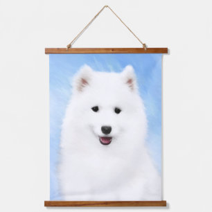 Tapisserie Suspendue Peinture Samoyed Puppy - Jolie Art Original Chien