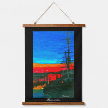 Pèlerin à l'aube Dana point port peinture