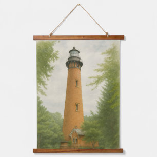 Tapisserie Suspendue Phare de Currituck Beach Aquarelle