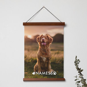 Tapisserie Suspendue Photo personnalisée avec le nom de votre chien