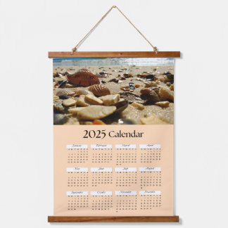 Tapisserie Suspendue Photo Seashells on the Beach, Coastal Decor