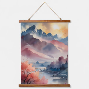 Tapisserie Suspendue Pics Pastel et eaux calmes