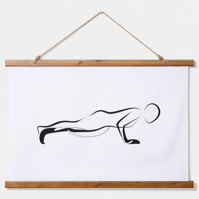 Tapisserie Suspendue Pilates Push Up Pose - Tapis (Devant)