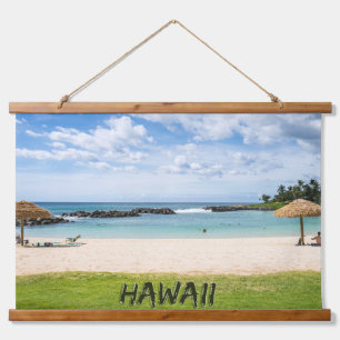 Tapisserie Suspendue Plage magnifique d'Hawaii   Soleil Sable & Paradis