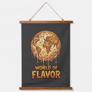 Tapisserie Suspendue Planète de surcharge de pizza