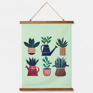 Tapisserie Suspendue Plante Happy Wall Hanging