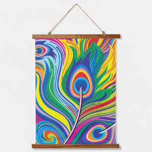 Tapisserie Suspendue Plumes de paon