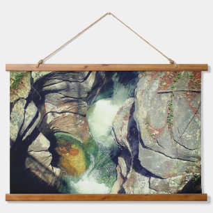 Tapisserie Suspendue Pont Naturel Crevice Avec Eau Nature