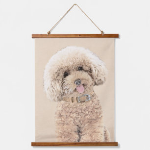 Tapisserie Suspendue Poodle Miniature Toy Apricot Crème Chien Brown Art