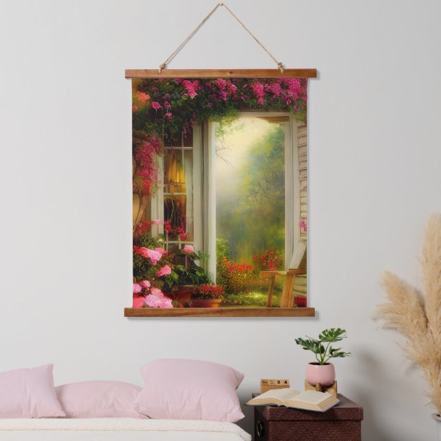 Tapisserie Suspendue Porte du jardin de roses  (Chambre à coucher)