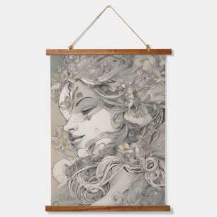 Tapisserie Suspendue Portrait de femme inspiré de l'Art nouveau