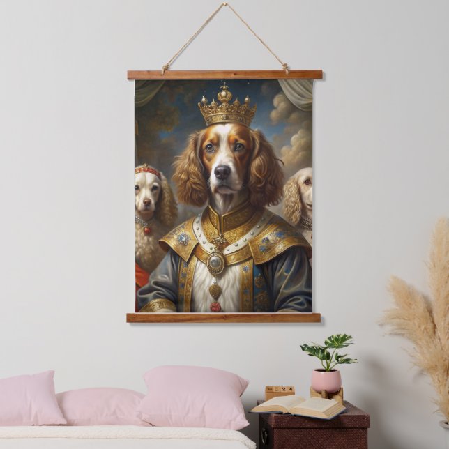 Tapisserie Suspendue Portrait royal personnalisé pour animaux de compag (Chambre à coucher)