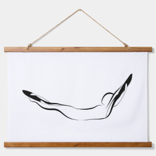 Tapisserie Suspendue Pose d'étirement double jambe Pilates - Mat