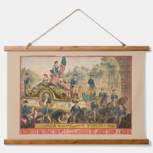 Tapisserie Suspendue Poster de cirque vintage montrant Parade Float