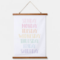 Poster éducatif Pastel Days of the Week