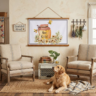 Tapisserie Suspendue Pot de miel Bee kind 
