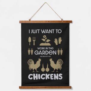 Tapisserie Suspendue Poulets Et Jardinage