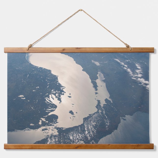 Tapisserie Suspendue Poutres Sunglint Au Bord Du Lac Michigan (Devant)