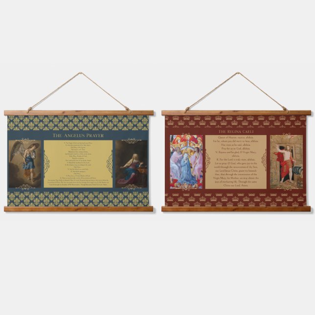 Tapisserie Suspendue Prière Angelus & Regina Caeli (Double)