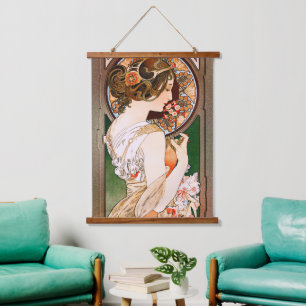 Tapisserie Suspendue Primrose par Alphonse Mucha