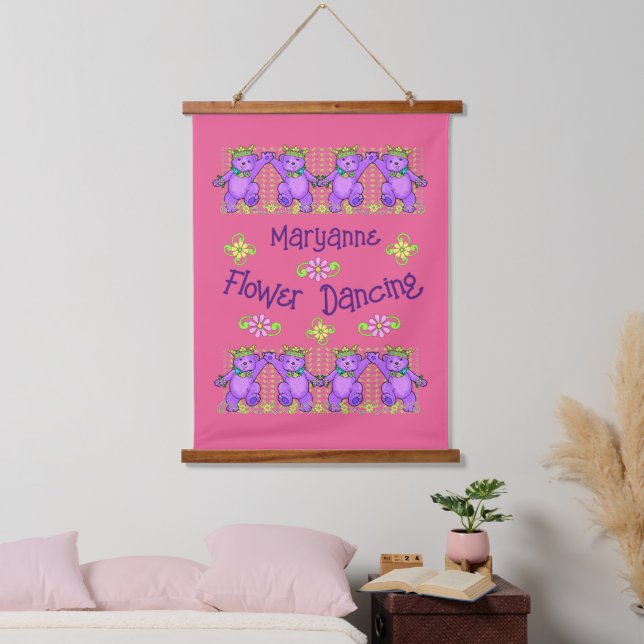 Tapisserie Suspendue Princesse Bears Flower Dancing (Chambre à coucher)