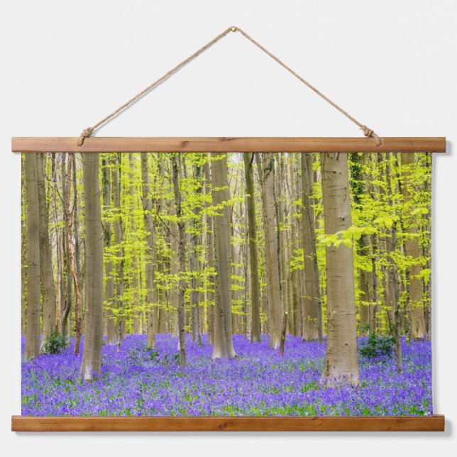 Tapisserie Suspendue Printemps dans la forêt bleue (Devant)