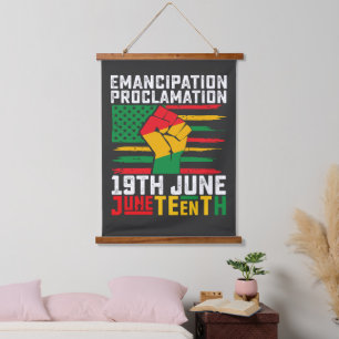 Tapisserie Suspendue Proclamation d'émancipation Juneteenth Liberté noi