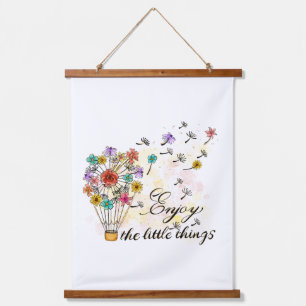 Tapisserie Suspendue Profitez des Petites ChosesFleurs Motivation Inspi