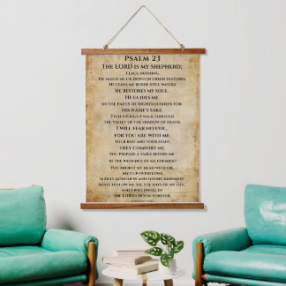 Tapisserie Suspendue Psalm 23  { NHEB version.}
