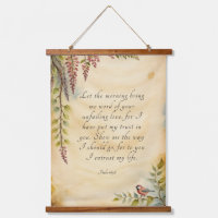 Psaume 143:8 Bible chrétienne Verse Art