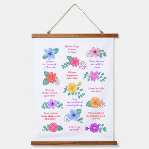 Tapisserie Suspendue Rappels quotidiens Citations motivationnelles posi