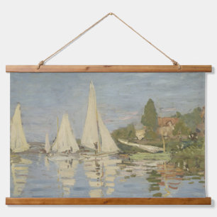 Tapisserie Suspendue Régates à Argenteuil, peinture à l'huile, Claude M