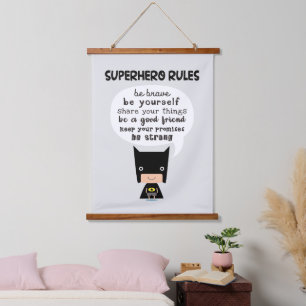Tapisserie Suspendue Règles de super-héros